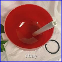 10 Red Classic Frosted Root Chakra crystal singing bowl with FREE mallet