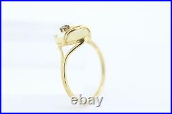 10k Quartz Glass Diamond Oval ring. Art Deco Filigree Frosted Rock Crystal Ring