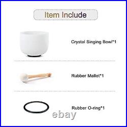 11 Inch C Note Root Chakra Frosted Quartz Crystal Singing Bowl Free mallet &