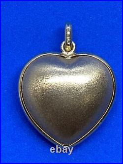18k Tri-Color Gold Weave Frosted Bubble Heart Pendant