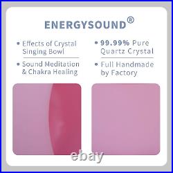 432Hz Perfect Pitch C Note Root Chakra Pink Color Frosted Quartz Crystal Singing
