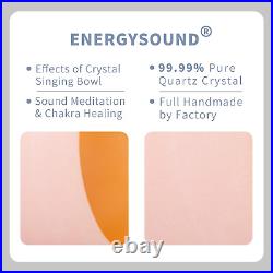 432Hz Perfect Pitch D Note Sacral Chakra Orange Colored Frosted Quartz Crystal S