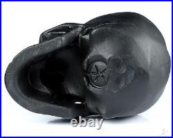 5.1 Frosted Black Obsidian Carved Crystal Skull, Super Realistic, Healing