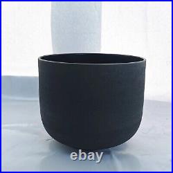 528hz Black Chakra Frosted Quartz Crystal Singing Bowl 8 inch with Free Case