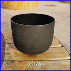 528hz Black Chakra Frosted Quartz Crystal Singing Bowl 8 inch with Free Case