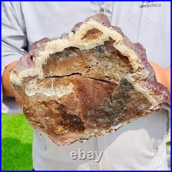 5460g Large Natural Purple Frost Fluorite Crystal Mineral Rough Specimen Healing