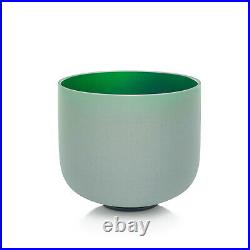 7-12 432hz Frosted Quartz Crystal Singing Bowl Set Chakra Colored Sound Heal