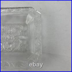 Anna Lalique Frosted Pin Tray Birds 3 1/2