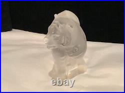 Authentic Signed Lalique Frosted Crystal Tigar Figurine Statue Sculpture No Res