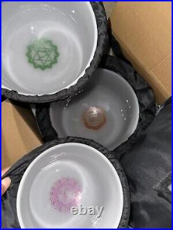 CVNC 3 PCS 7 A 9 F 11 C Frosted Chakra Quartz Crystal with Case New Open Box