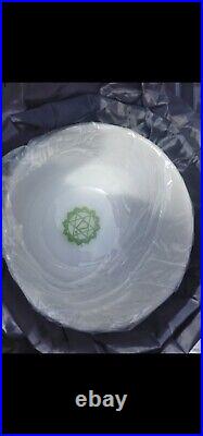 CVNC 9-14 Inch Chakra Symbol Design Frosted Quartz Crystal Singing Bowls Free 2