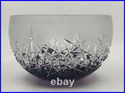 Caesar Crystal Hoarfrost Cut To Clear Amethyst Purple 7 Frosted Bohemian Bowl