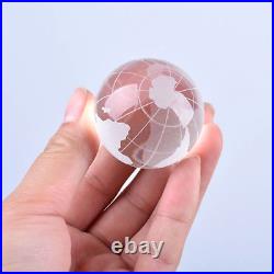 Crystal World Globe Frosted Glass Ball Photography Props 30-150mm