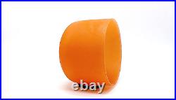 D Note Sacral Chakra Orange Colored Quartz Frosted Crystal Singing Bowl 8 Inch
