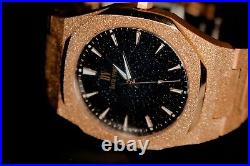 DANTE VELOCE Starlight Frosted ROSE GOLD Ice Out Icy Diamond Watch paul rich