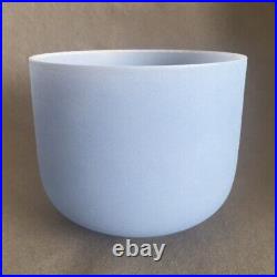 Frosted 8 Pastel Blue Crystal Singing Bowl Note A 3rd Eye Chakra 432Hz Healing