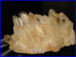 Frosted Quartz Crystal Cluster, Jutting Upward and Outward, Prominent Crystals