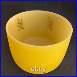 Frosted Yellow 8 Crystal Singing Bowl Note D Tones Sacral Chakra + Mallet Relax