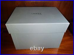GORGEOUS AUTHENTIC LALIQUE CHRYSIS FROSTED CRYSTAL NUDE SCULPTURE MASCOT withBOX