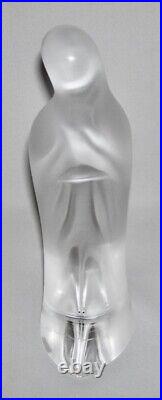 LALIQUE Quality Solid Frosted Crystal MADONNA Figurine (#12019) + Box France