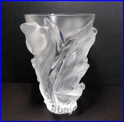 Lalique Clear & Frosted Crystal Martinets Vase