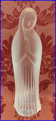 Lalique Crystal 9-7/8 Frosted Madonna Figure #12019 Excellent