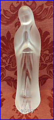 Lalique Crystal 9-7/8 Frosted Madonna Figure #12019 Excellent