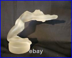Lalique Crystal France Chrysis Nude Figurine #11809 Motor Mascot Paperweight