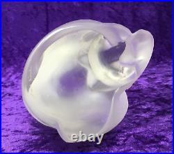 Lalique Crystal Frosted Sitting Cat 11603 Figurine 8.25 France Excellent