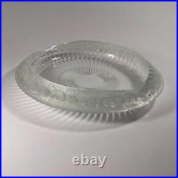 Lalique Crystal Sunflower Bowl (marguerite) Clear Large Size 14 Inch
