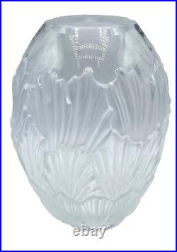 Lalique France Clear Crystal 8 SANDRIFT VASE