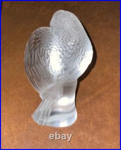 Lalique France Crystal Perruche Parakeet Bird EXCELLENT Condition