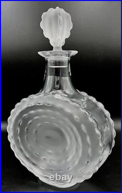 Lalique Parme Crystal Decanter Signed VINTAGE