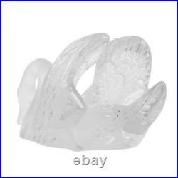 Lalique Swan Head Down Pure Crystal Sculpture