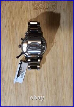 MVMT BlackTop Watch With 47mm Black Chronograph Face & MapleFrost Bracelet