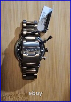 MVMT BlackTop Watch With 47mm Black Chronograph Face & MapleFrost Bracelet