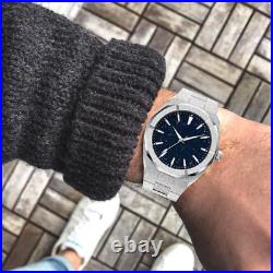 Men Fashion Analog Watch Matte Frosted/Polished Case Japan Quartz Stainless Stee