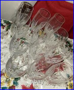 Mikasa Flame D' Amore Iced Tea Glasses Cut Frosted Swirls No Trim SET OF 12