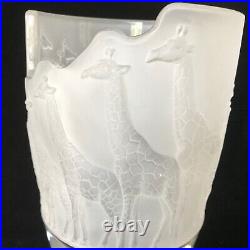 Nachtmann Crystal Glass SAFARI LINE Giraffe Vase 3D Frosted Clear