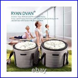 RYAN DVAN 432 hz 7-12 Inch Set of 7 Frosted Quartz Crystal Singing Bowl Chakr