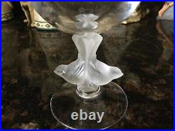 Rare Find Crystal Compote Wings Clear by Sasaki with Frosted Bird Base