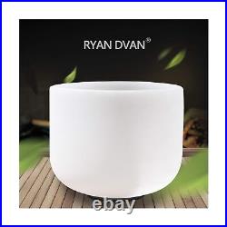 Ryan Dvan 10 E Note Frosted Solar Plexus Chakra Crystal Singing Bowl with Fr