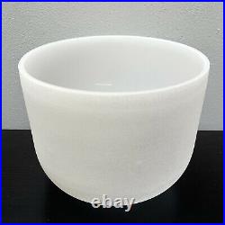 SilverSky Frosted White Perfect A Chakra 9 Crystal Singing Bowl MIB Blemished