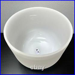 SilverSky Frosted White Perfect A Chakra 9 Crystal Singing Bowl MIB Blemished