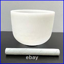 SilverSky Frosted White Perfect A# Pineal Chakra 8 Crystal Singing Bowl MIP