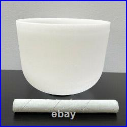 SilverSky Frosted White Perfect G# Zeal Chakra 9 Crystal Singing Bowl MIB