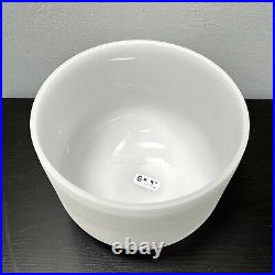 SilverSky Frosted White Perfect G# Zeal Chakra 9 Crystal Singing Bowl MIB