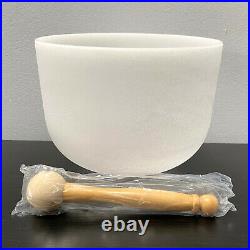 Silversky Frosted White A# 4th Pineal Chakra Crystal Singing Bowl 8 MIB
