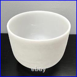 Silversky Frosted White A# 4th Pineal Chakra Crystal Singing Bowl 8 MIB