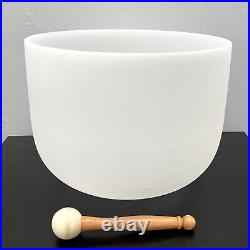 Silversky White E Note 4th Solar Chakra Frosted Crystal Singing Bowl 10 Box